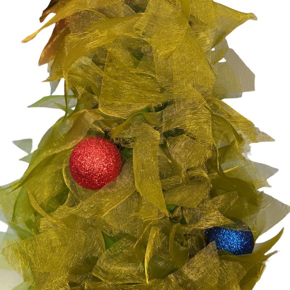 Vintage Lady in Christmas Tree Ribbon Dress Figurine - Picture 6 of 10